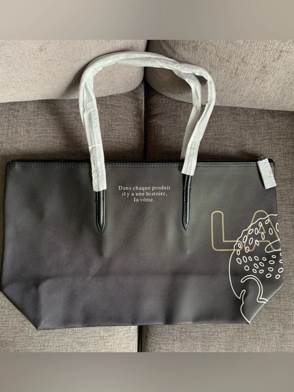 Lacoste L.12.12 Concept Tote handbag Bag purse Croc print NWT - Picture 3 of 10